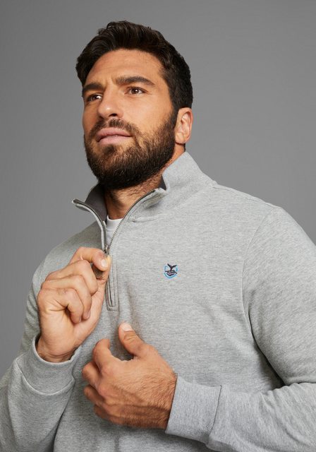 DELMAO Sweatshirt, mit Henley Kragen und Seitentaschen - NEUE KOLLEKTION günstig online kaufen