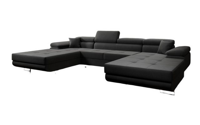 Luxusbetten24 Schlafsofa Designer Sofa Calvera U, mit Schlaf- und Klappfunk günstig online kaufen