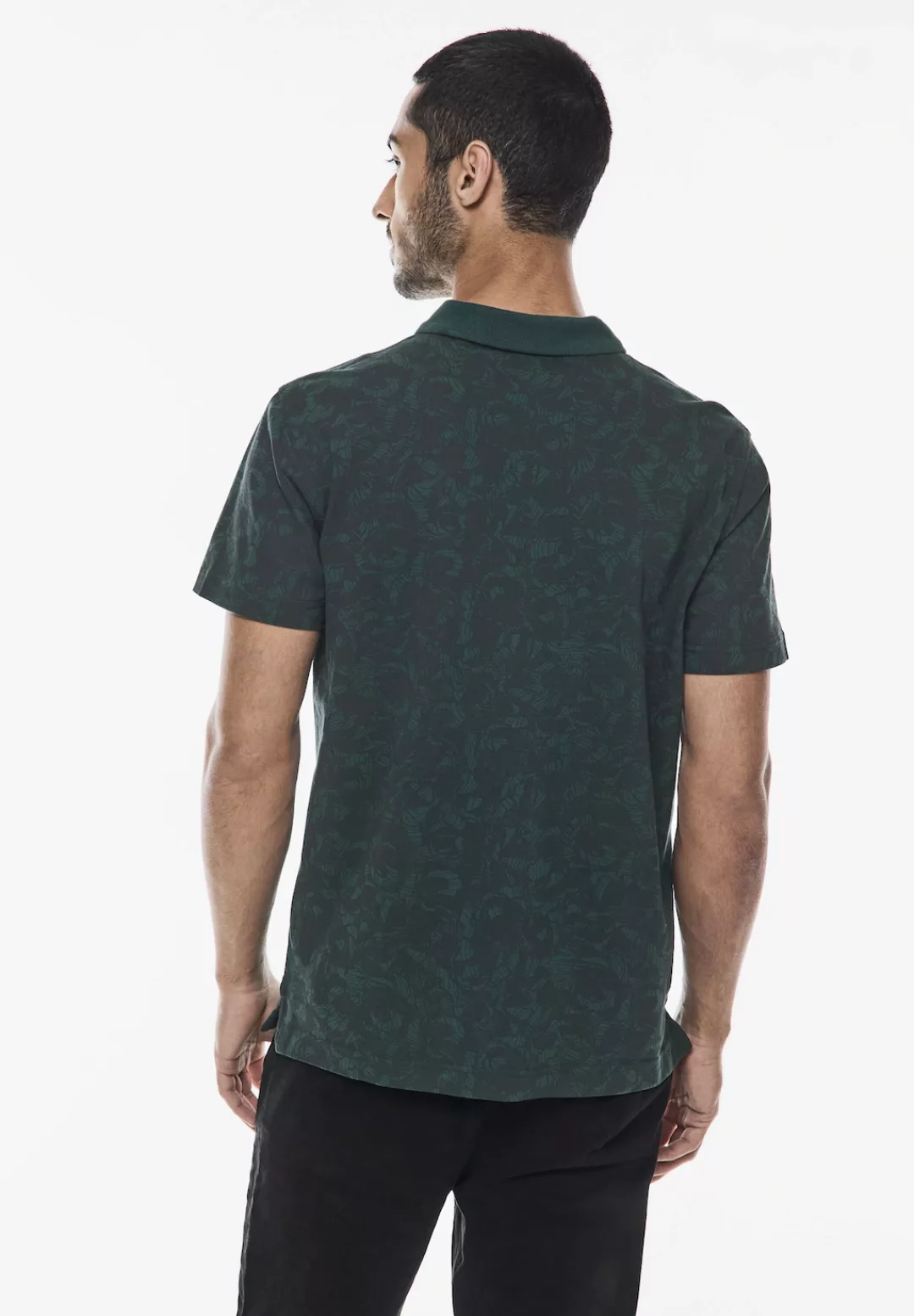 STREET ONE MEN Poloshirt mit allover Print günstig online kaufen