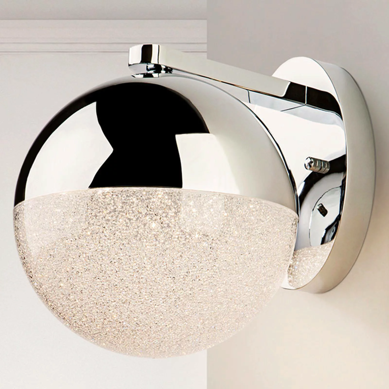 LED-Wandleuchte Sphere, chrom günstig online kaufen