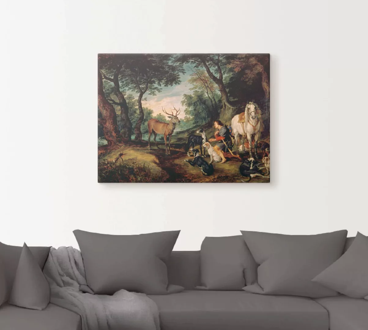 Artland Wandbild "Der heilige Hubertus.", Mann, (1 St.) günstig online kaufen