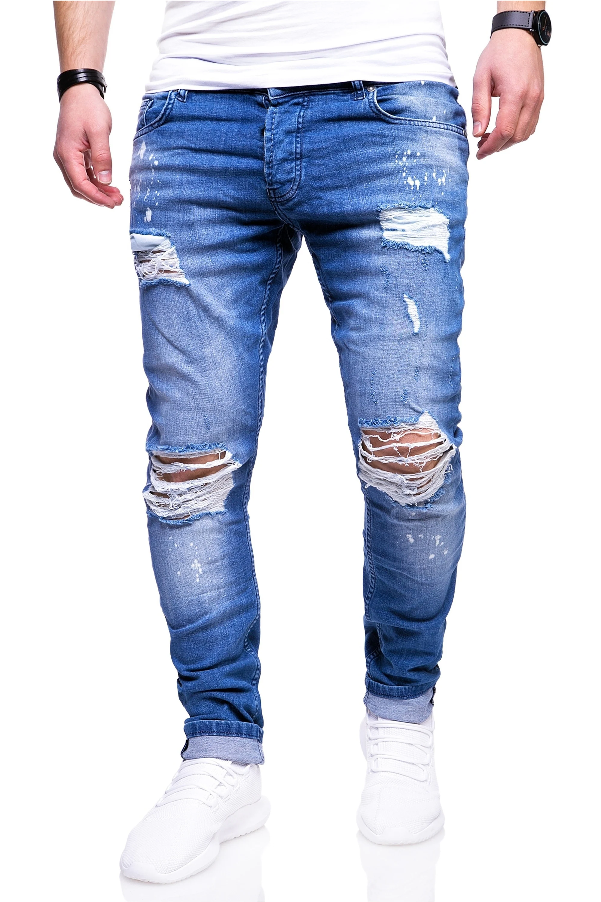 behype Slim-fit-Jeans "SLY", mit Destroyed-Elementen günstig online kaufen