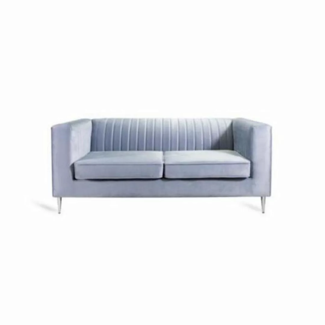 JVmoebel 2-Sitzer, Grau Sofa 2 Sitzer Elegantes Modern Luxus Design Holz Mö günstig online kaufen