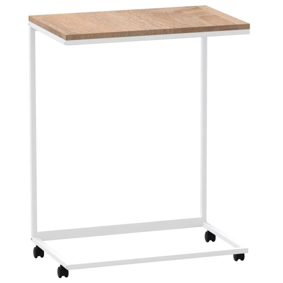 Vidaxl Beistelltisch Mit Rollen Weiß 55x35x70 Cm Holzwerkstoff günstig online kaufen