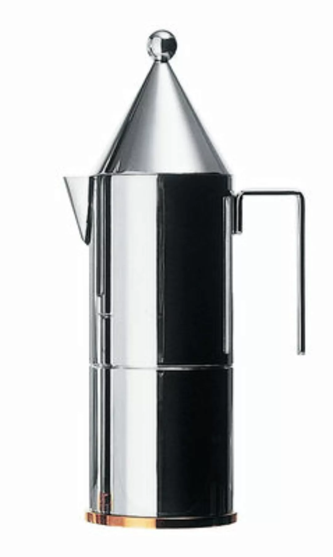 italienischer Kaffeebereiter La Conica metall 3 Tassen - Alessi - Metall günstig online kaufen