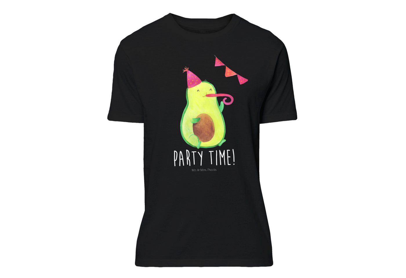 Mr. & Mrs. Panda T-Shirt Avocado Party Time - Schwarz - Geschenk, Veggie, J günstig online kaufen