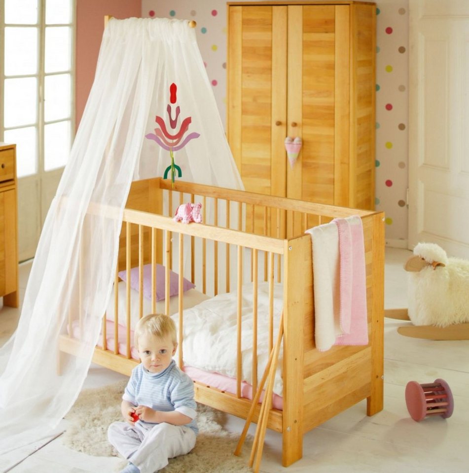 BioKinder - Das gesunde Kinderzimmer Babybett Niklas, 60x120 cm mit Himmels günstig online kaufen