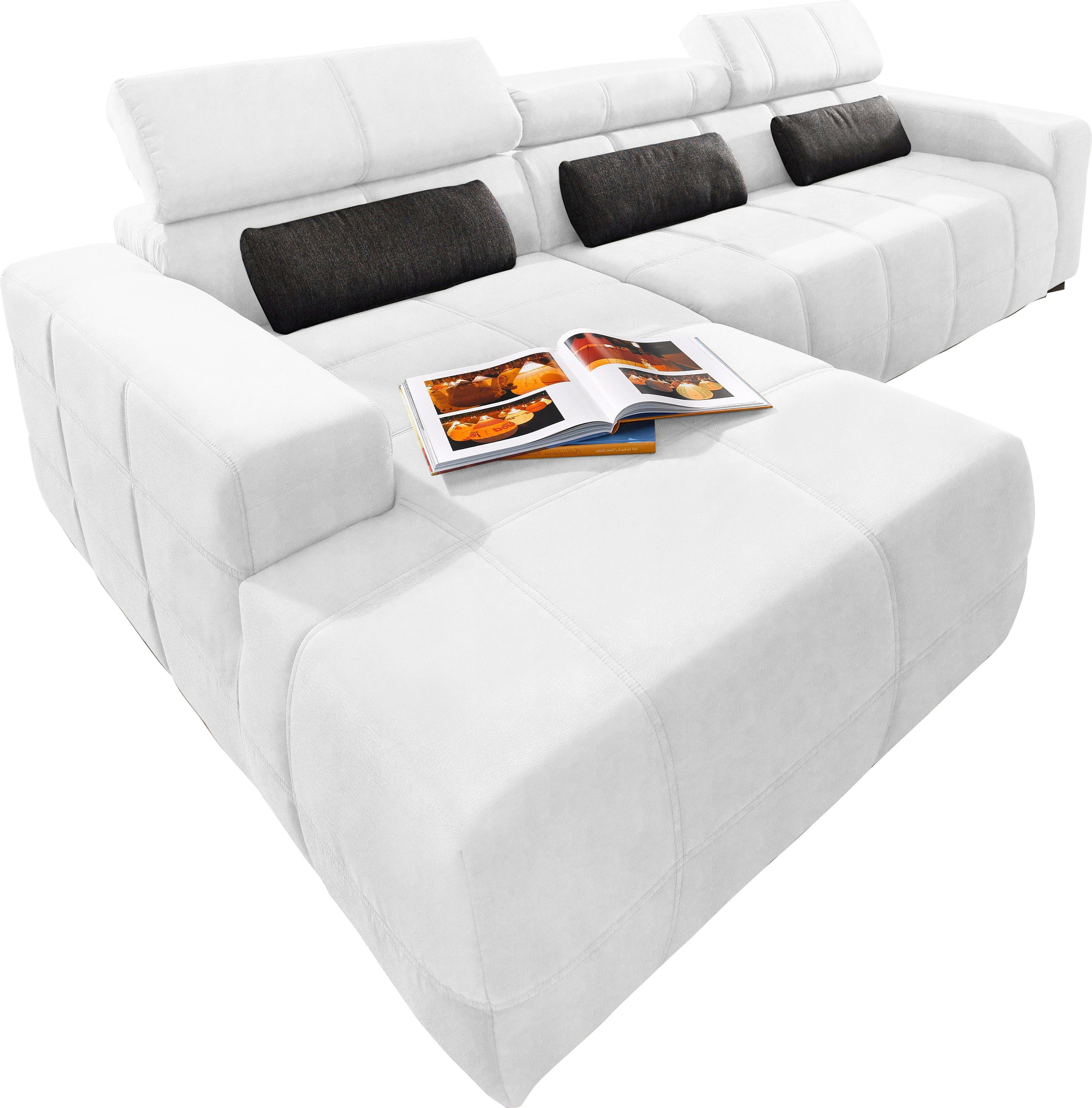 DOMO collection Ecksofa "Brandon B/T/H: 289/177/80 cm, whlw. mit Sitztiefen günstig online kaufen