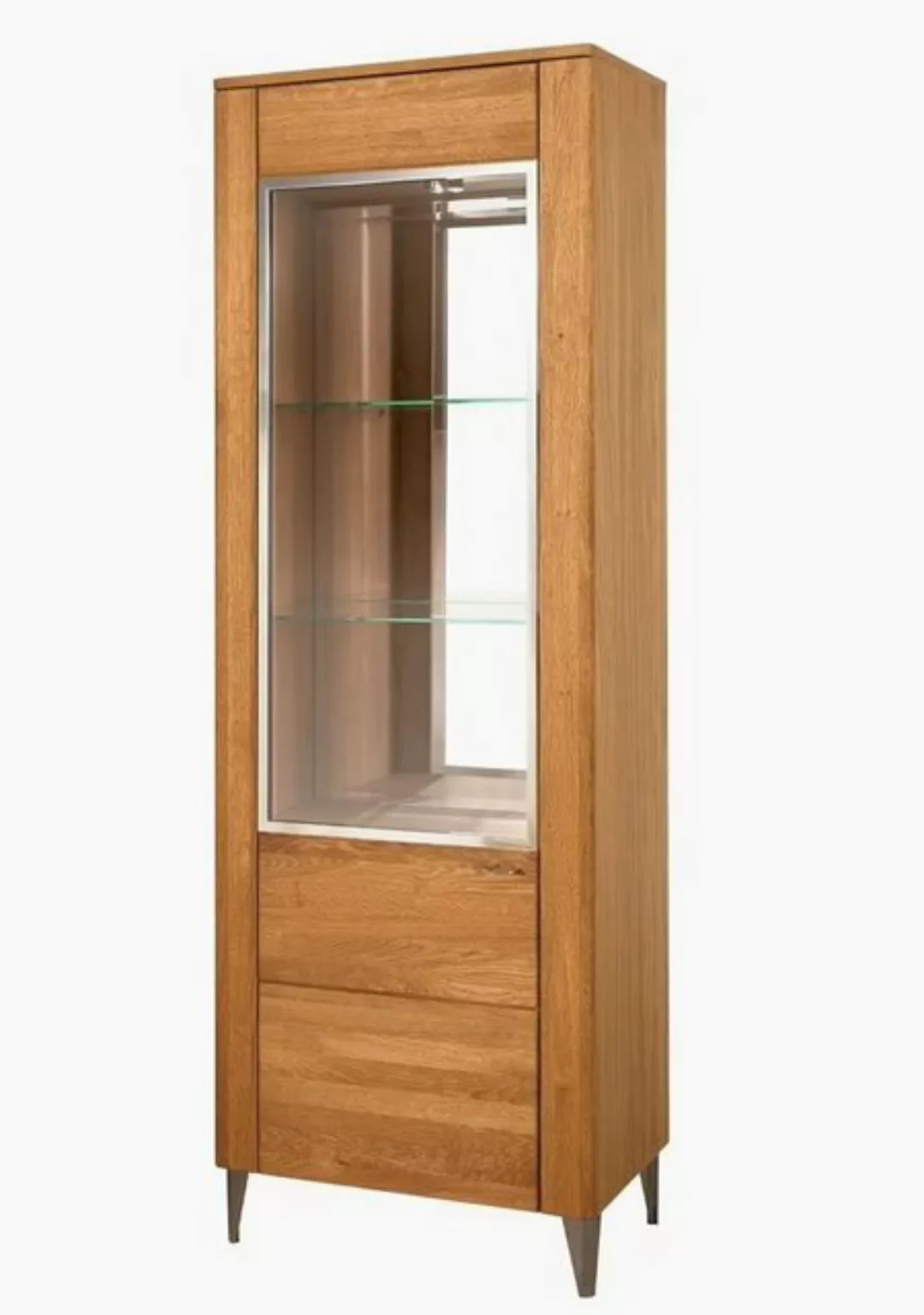 Feldmann-Wohnen Vitrine Latina (Latina, 1-St., Vitrine) 70x42x200cm Honig E günstig online kaufen