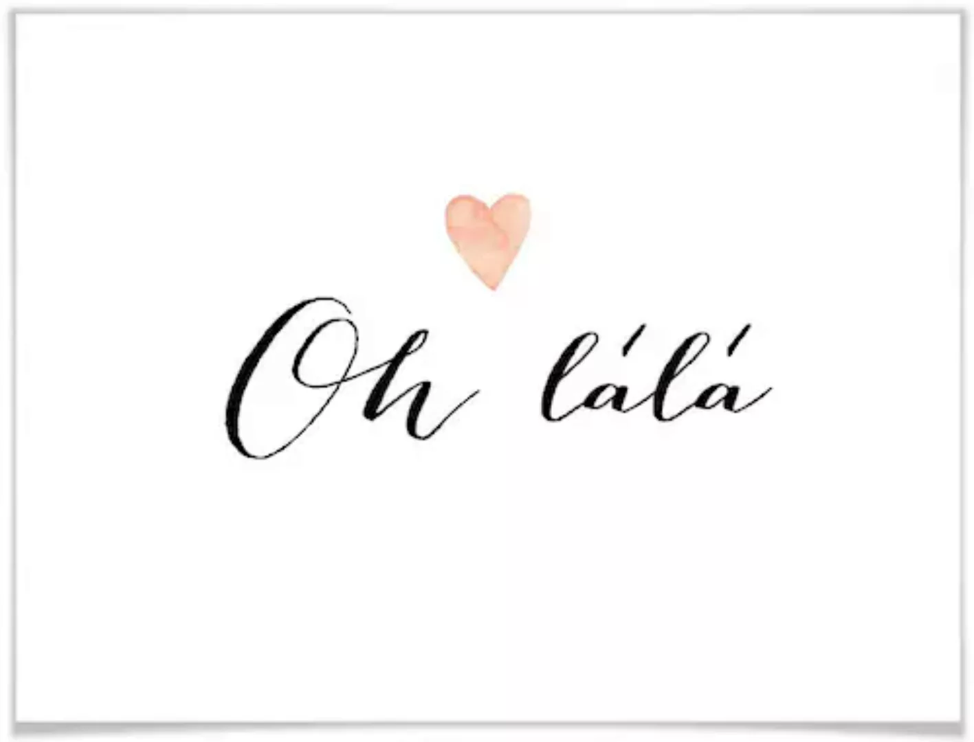 Wall-Art Poster "Oh lálá", Schriftzug, (1 St.), Poster ohne Bilderrahmen günstig online kaufen