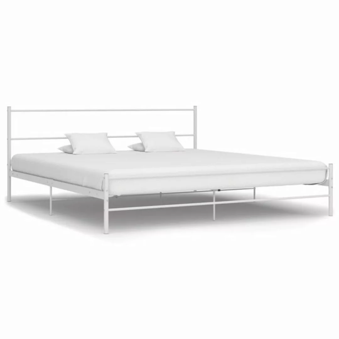 furnicato Bett Bettgestell Weiß Metall 160×200 cm günstig online kaufen