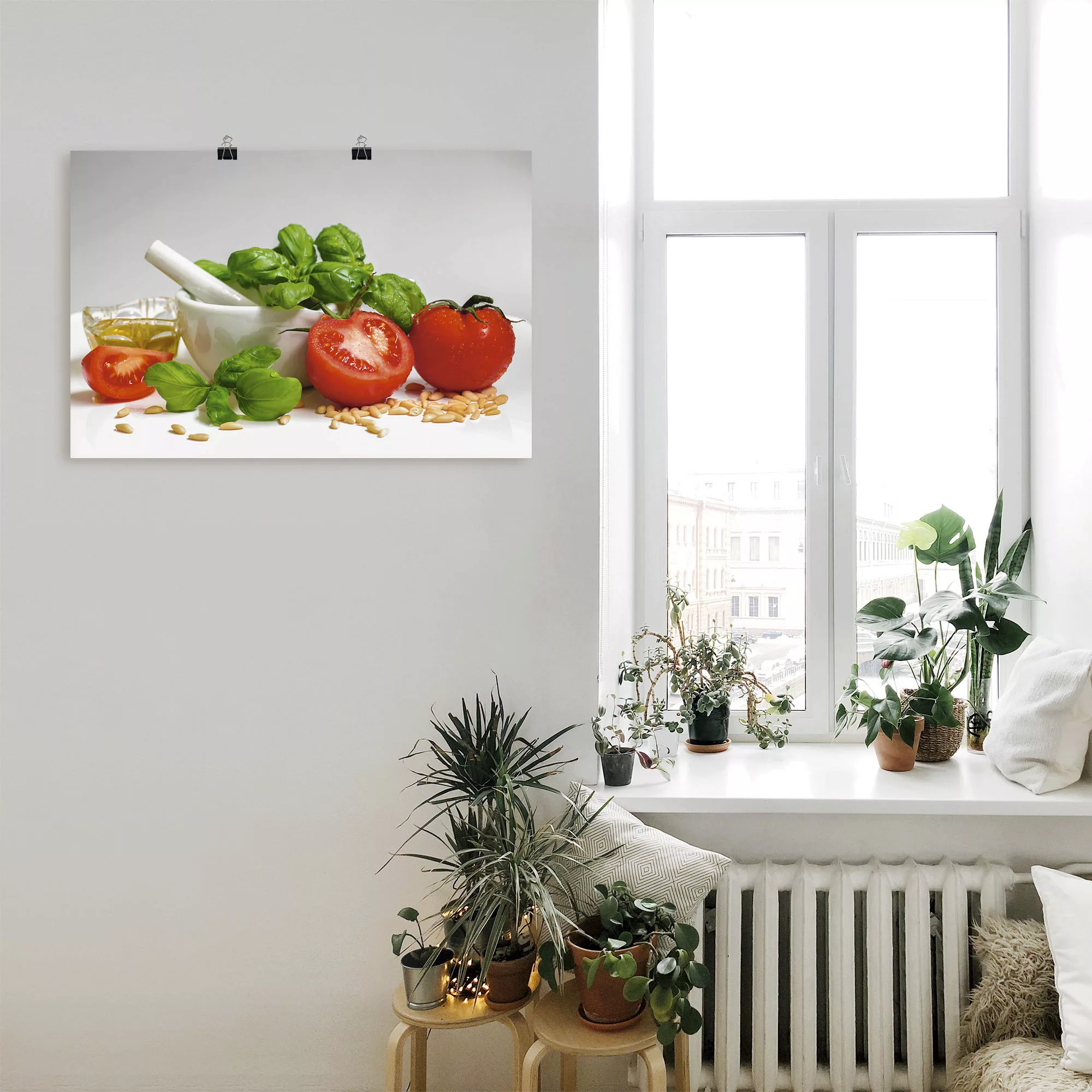 Artland Wandbild »Bereit für Pesto«, Lebensmittel, (1 St.), als Leinwandbil günstig online kaufen