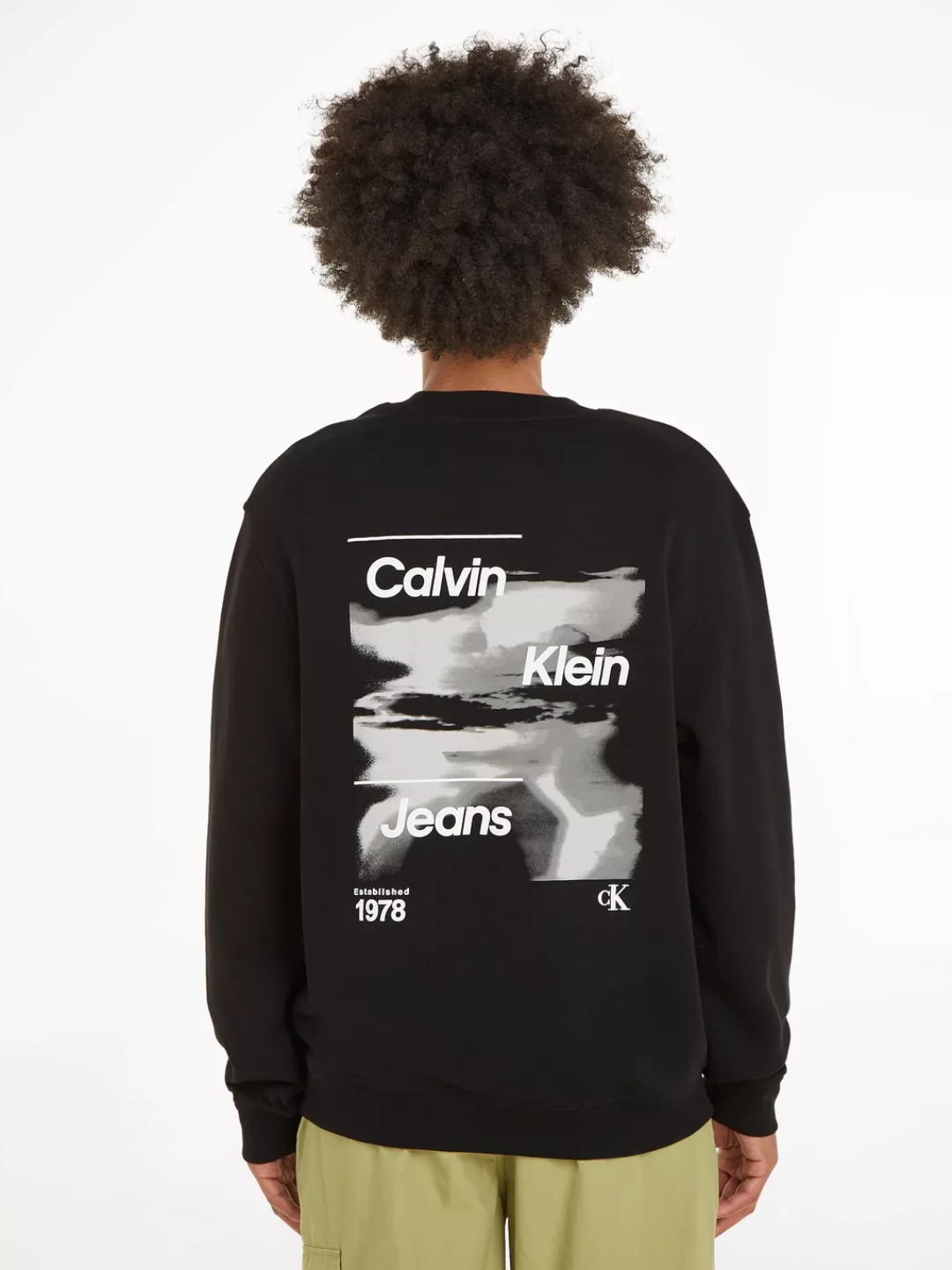 Calvin Klein Jeans Sweatshirt DIFFUSED LOGO CREW NECK mit Logodruck günstig online kaufen