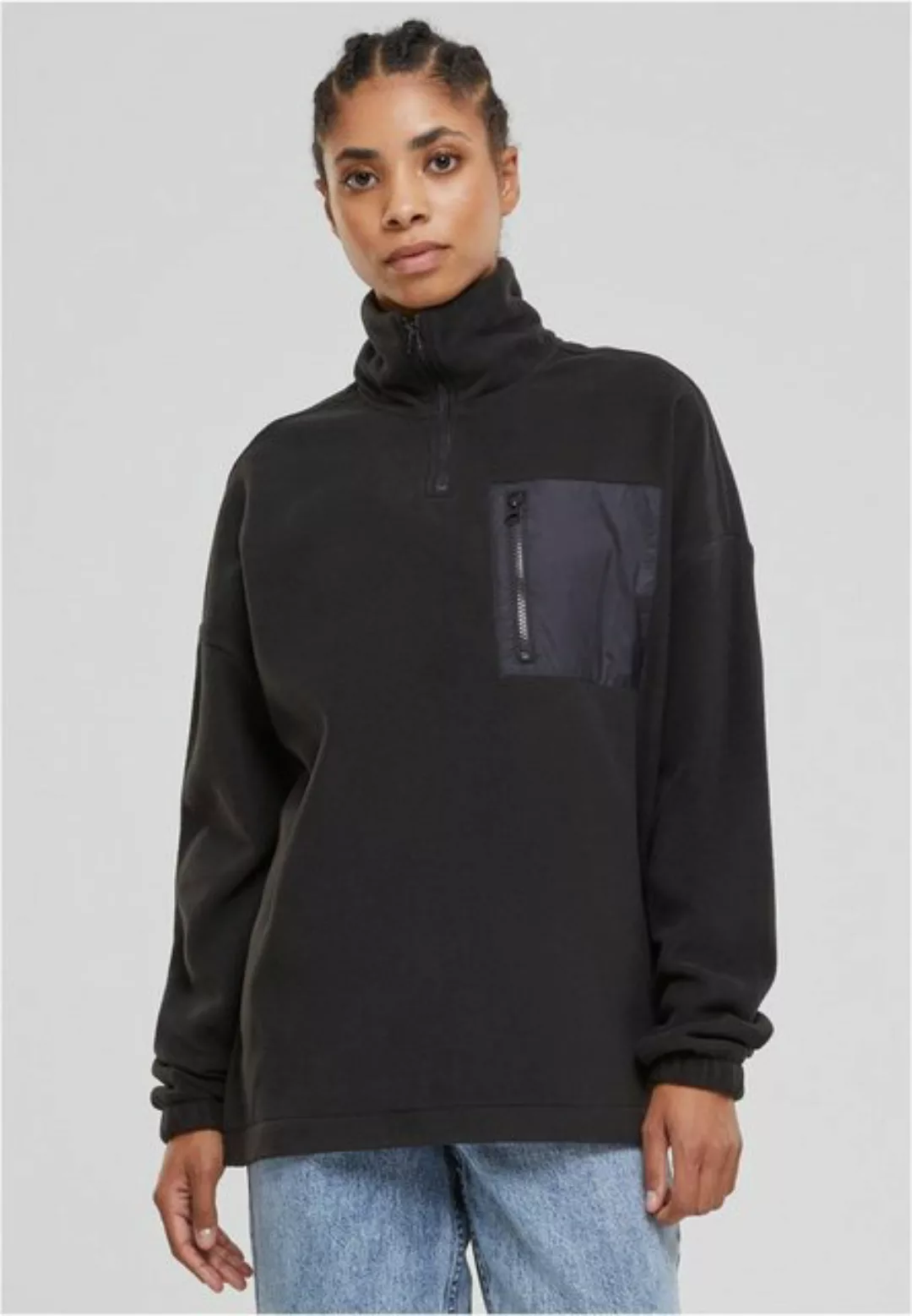 URBAN CLASSICS Sweatshirt Ladies Polar Fleece Troyer Damen Pullover günstig online kaufen