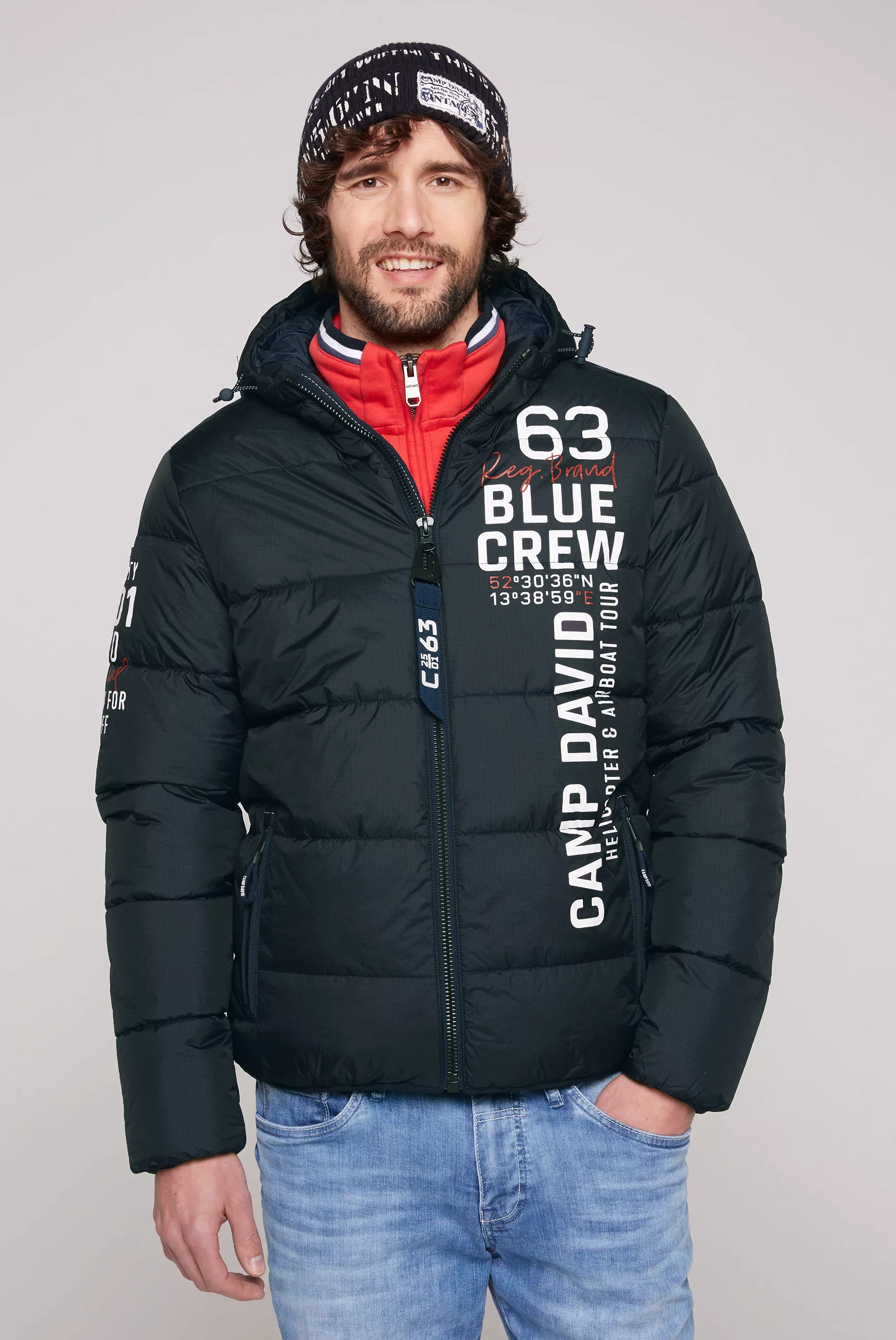 CAMP DAVID Outdoorjacke, mit Kapuze, mit Windbreaker-Bündchen im Ärmel günstig online kaufen