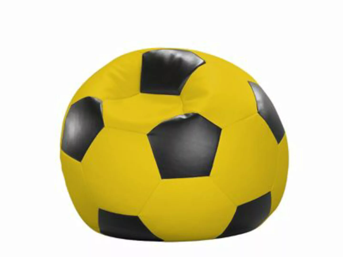 Linke Licardo Fußball-Sitzball Kunstleder gelb/schwarz Ø 90 cm Sitzsäcke sc günstig online kaufen