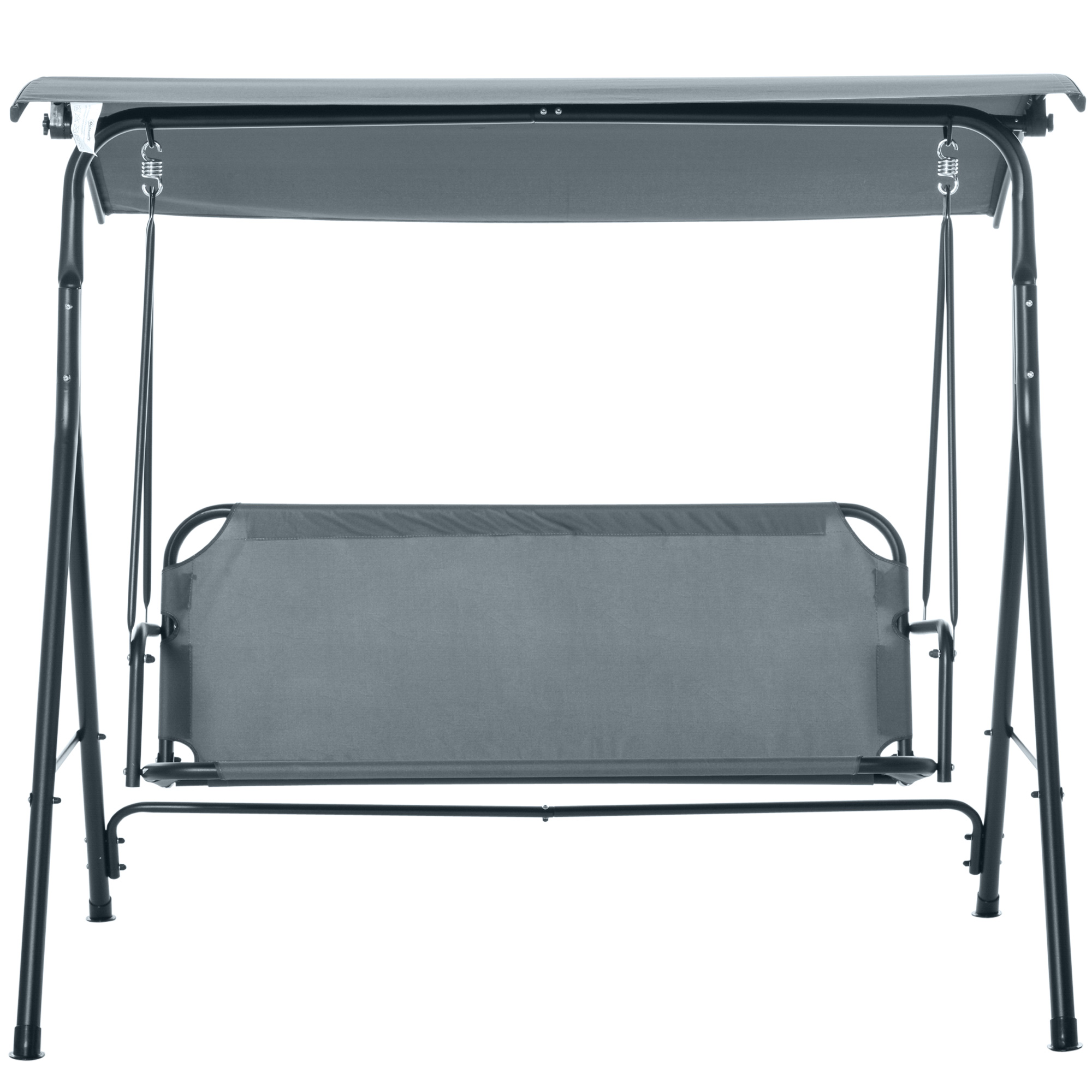 Outsunny 3-Sitzer Gartenschaukelbank mit verstellbarem Sonnenschutz, Outdoo günstig online kaufen