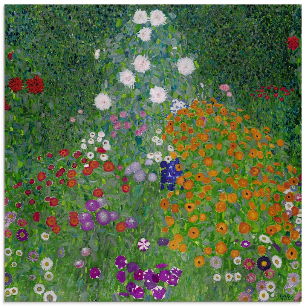Artland Glasbild "Bauerngarten. 1905-07", Blumenwiese, (1 St.), in verschie günstig online kaufen