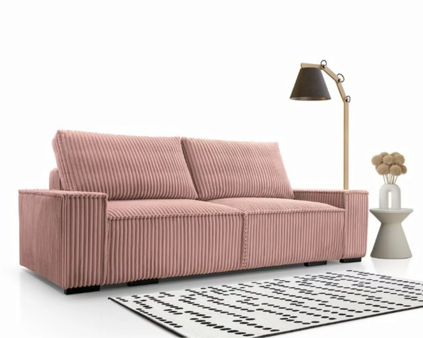 Deine Möbel 24 Sofa Couch LAOS im Cord, mit Schlaffunktion, inkl. Kissen, B günstig online kaufen