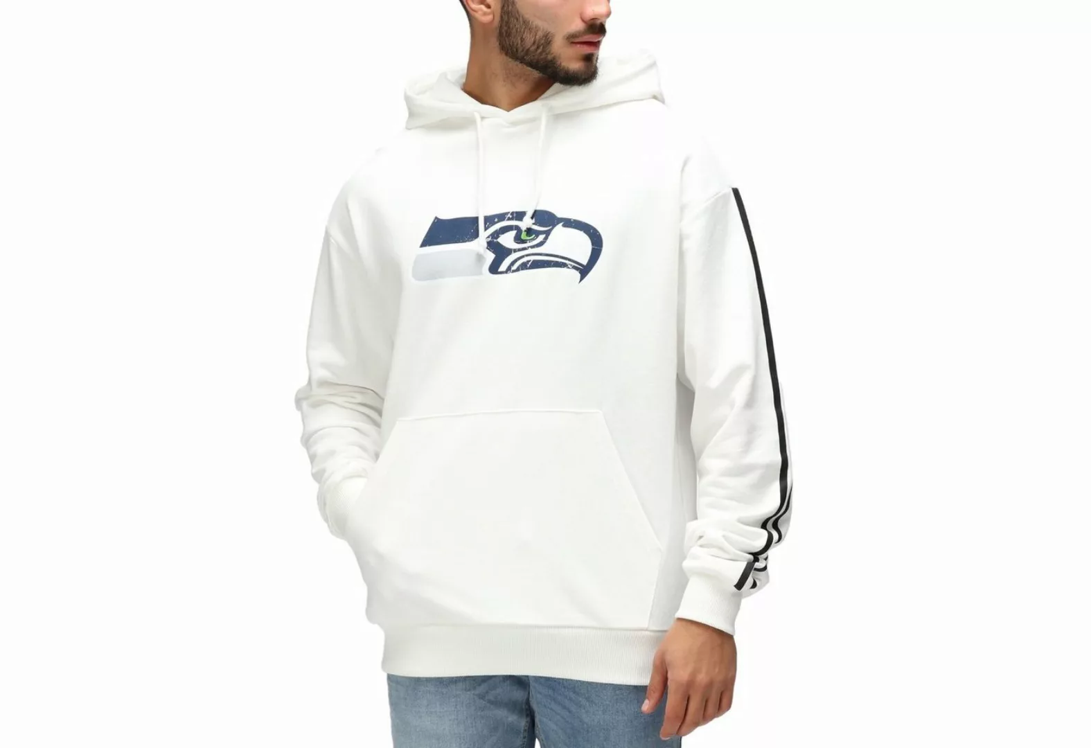 Recovered Kapuzenpullover Re:covered NFL Seattle Seahawks ecru günstig online kaufen