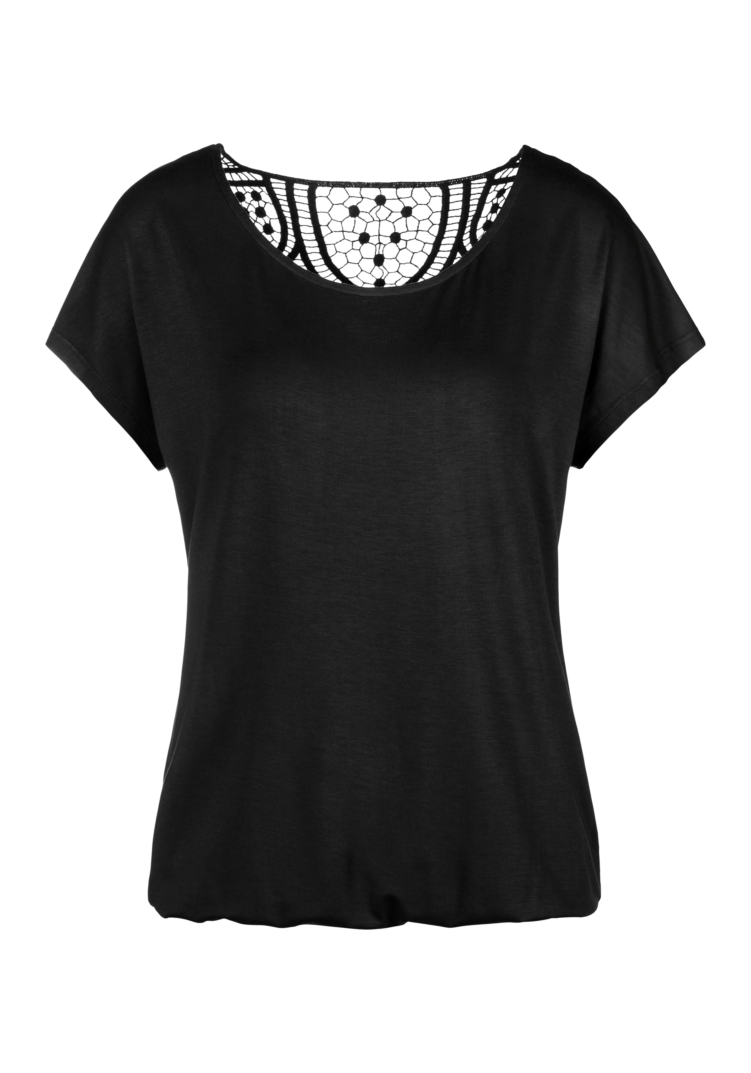 Vivance T-Shirt mit weicher Häkelspitze am Rücken günstig online kaufen