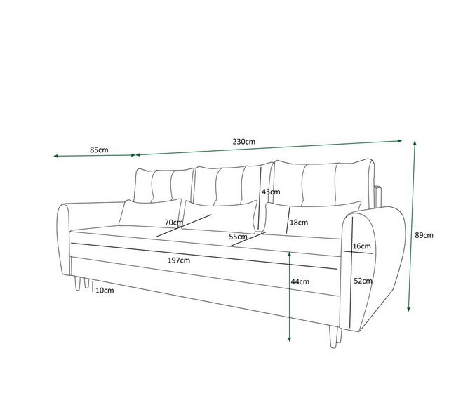 ALTDECOR Sofa PALERMI günstig online kaufen