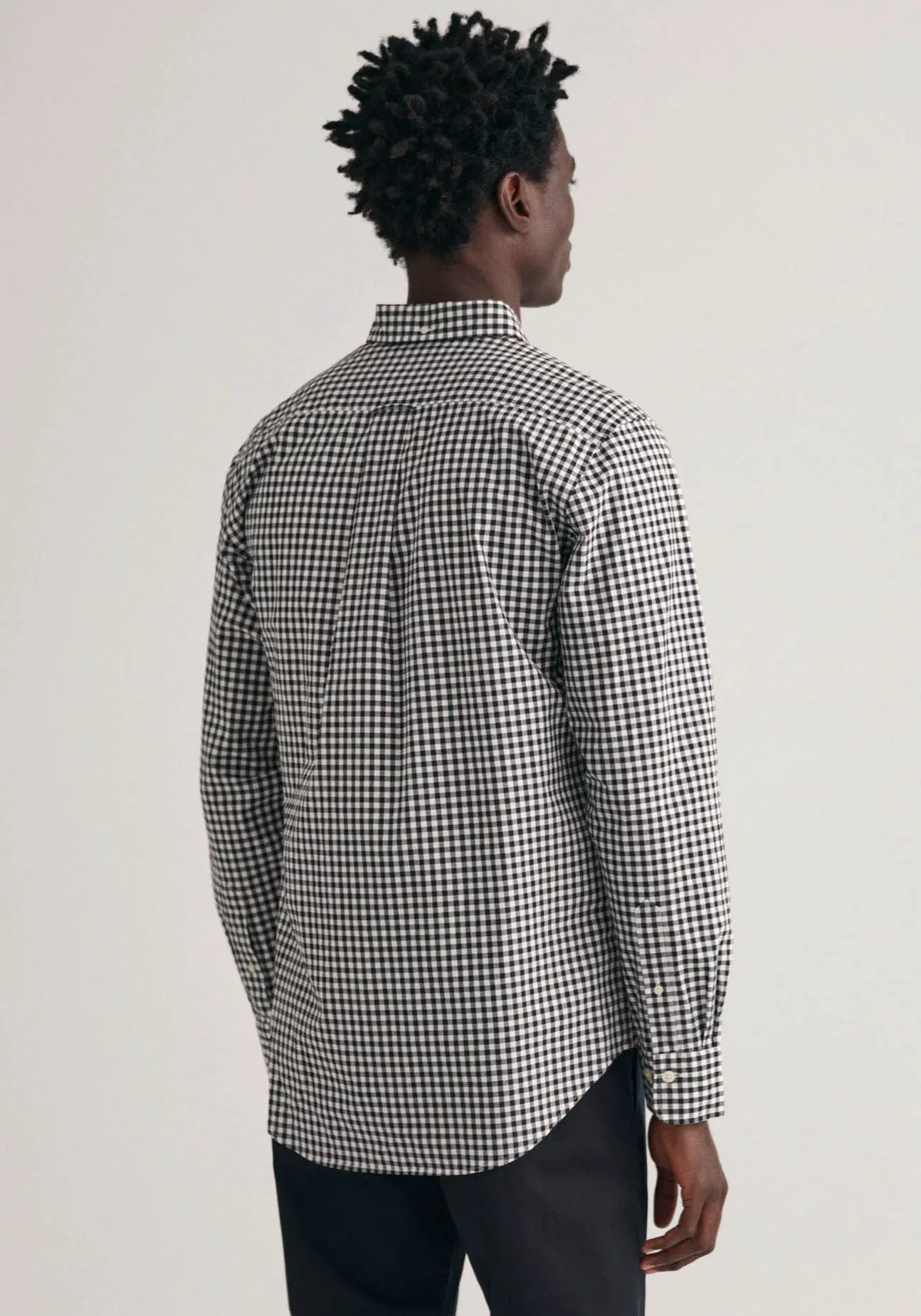 Gant Langarmhemd REG POPLIN GINGHAM SHIRT mit Logostickerei auf der Brust günstig online kaufen