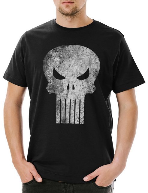 Urban Backwoods Print-Shirt P Skull Herren T-Shirt Vigilante Logo Symbol Pu günstig online kaufen