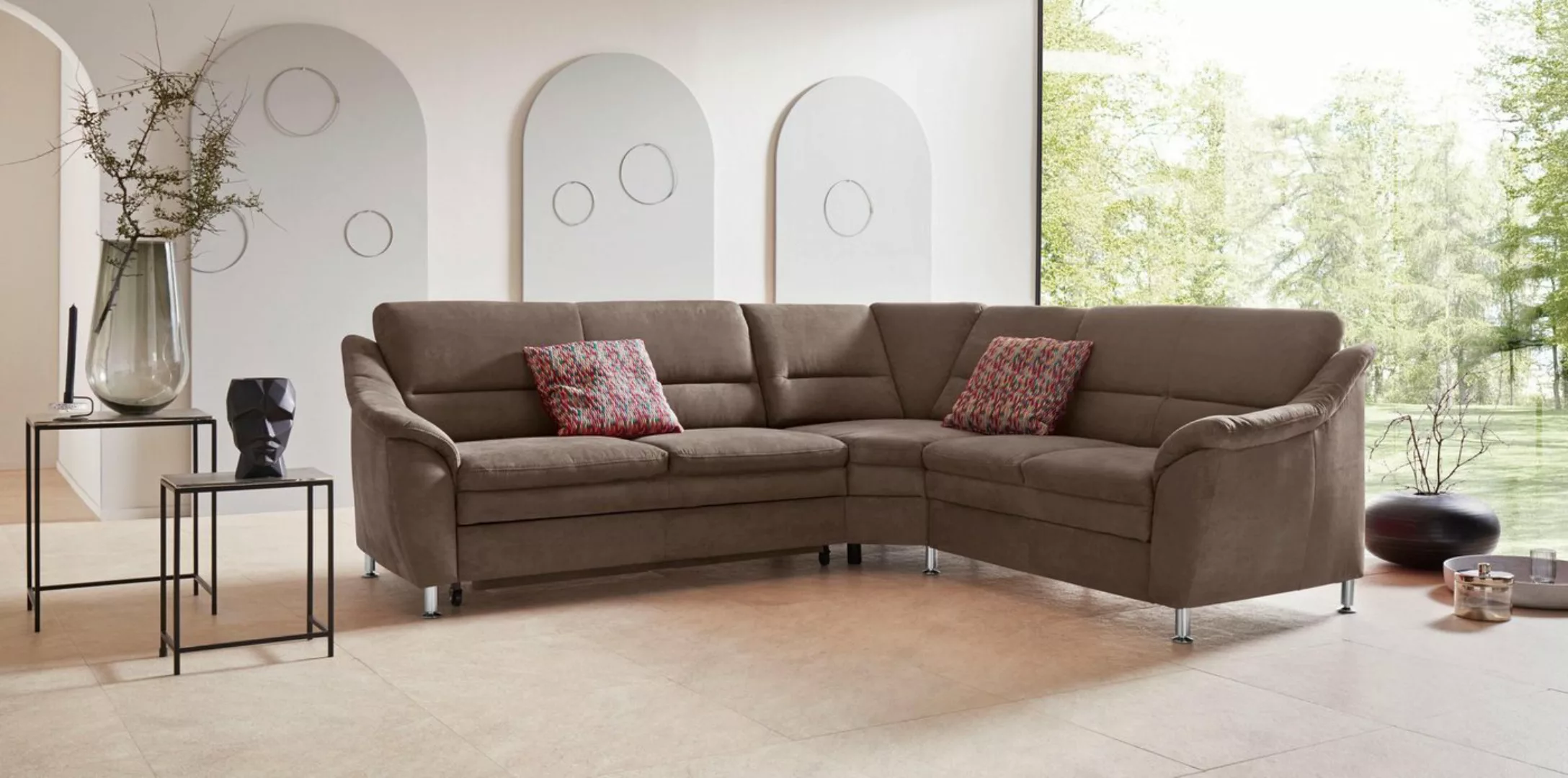 Places of Style Ecksofa "Cardoso L-Form", mit Trapezecke für mehr Sitzkomfo günstig online kaufen