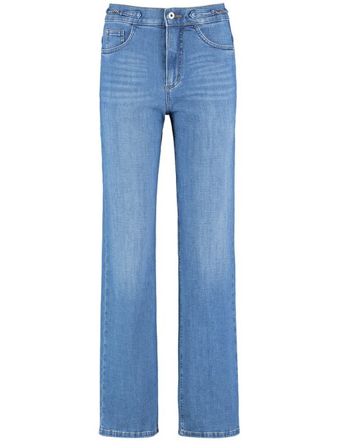 GERRY WEBER Stoffhose 5-Pocket Jeans MIRJA WIDE LEG mit Kettendetail günstig online kaufen