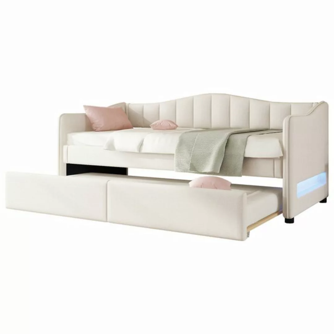 Odikalo Schlafsofa Daybett Tagesbett ausziehbarem Fernbedienung 90x200cm (O günstig online kaufen