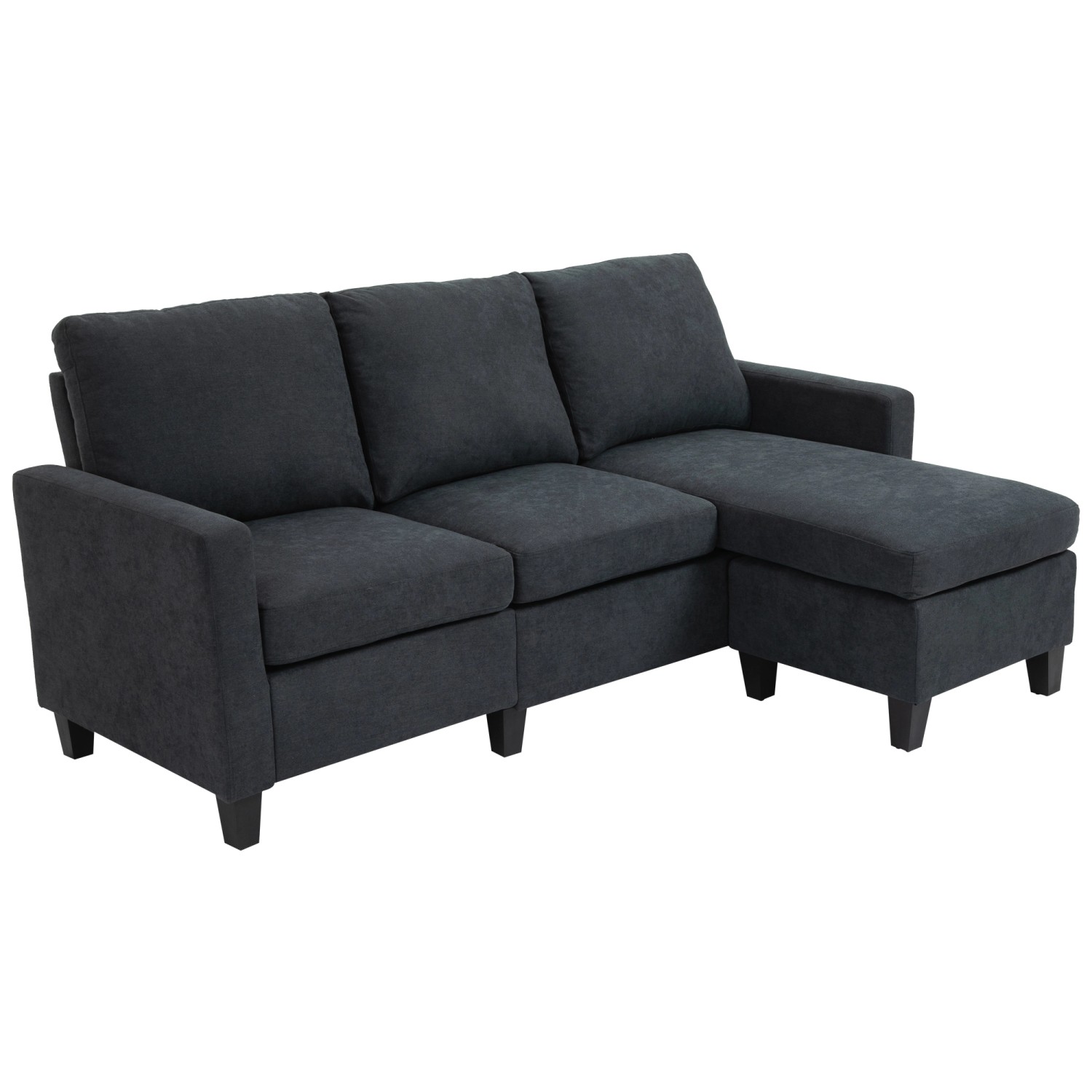 HOMCOM 3-Sitzer Ecksofa Eckcouch in L-Form, Eckgarnitur, 3-Sitzer-Sofa 1 Te günstig online kaufen