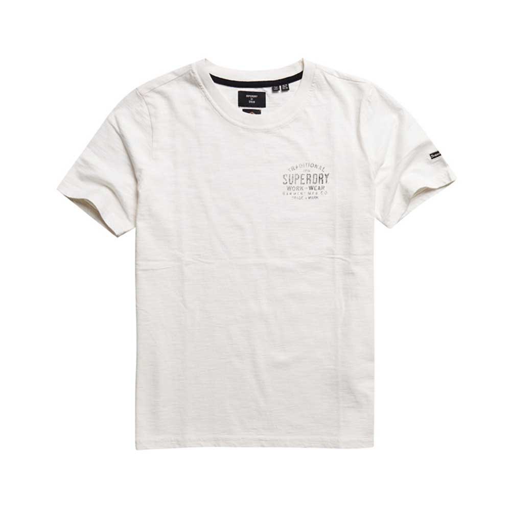 Superdry Black Out Kurzärmeliges T-shirt M Ecru günstig online kaufen
