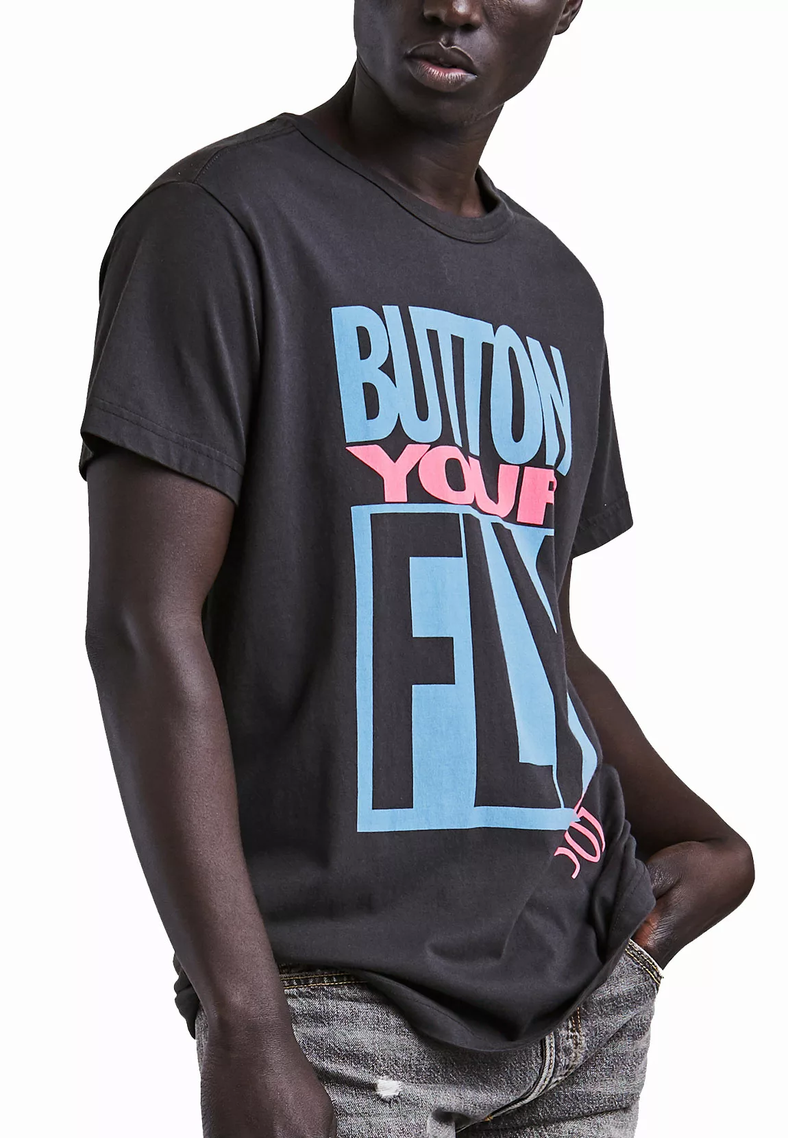 Levi´s Herren T-Shirt BUTTON YOUR FLY GRAPHIC TEE 55726-0000 Schwarz günstig online kaufen