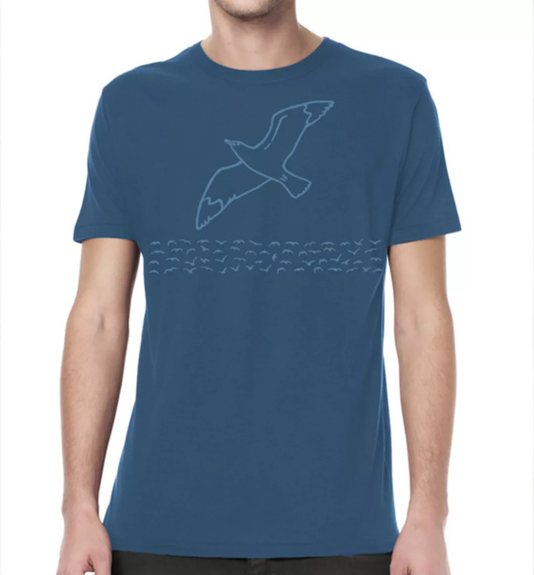 Möwe / Möwen Bambus T-shirt In Blau günstig online kaufen