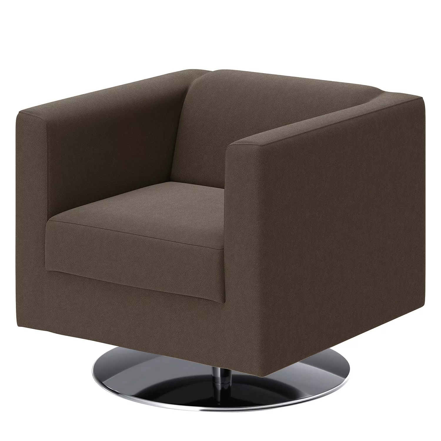 home24 loftscape Sessel Wilno V Dunkelbraun Echtleder 74x71x75 cm (BxHxT) günstig online kaufen