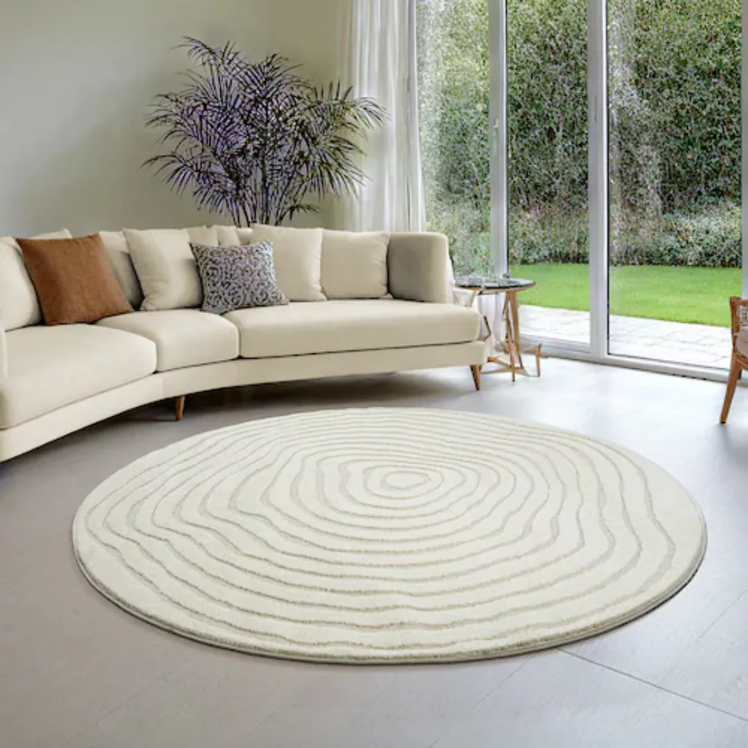 the carpet Teppich »Everest«, rund, 14 mm Höhe, moderner Wohnzimmer Teppich günstig online kaufen