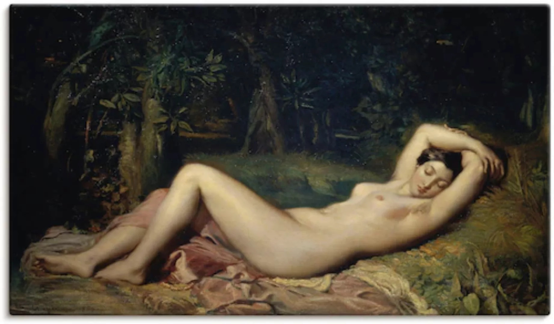 Artland Leinwandbild "Schlafende Nymphe.", Frau, (1 St.) günstig online kaufen