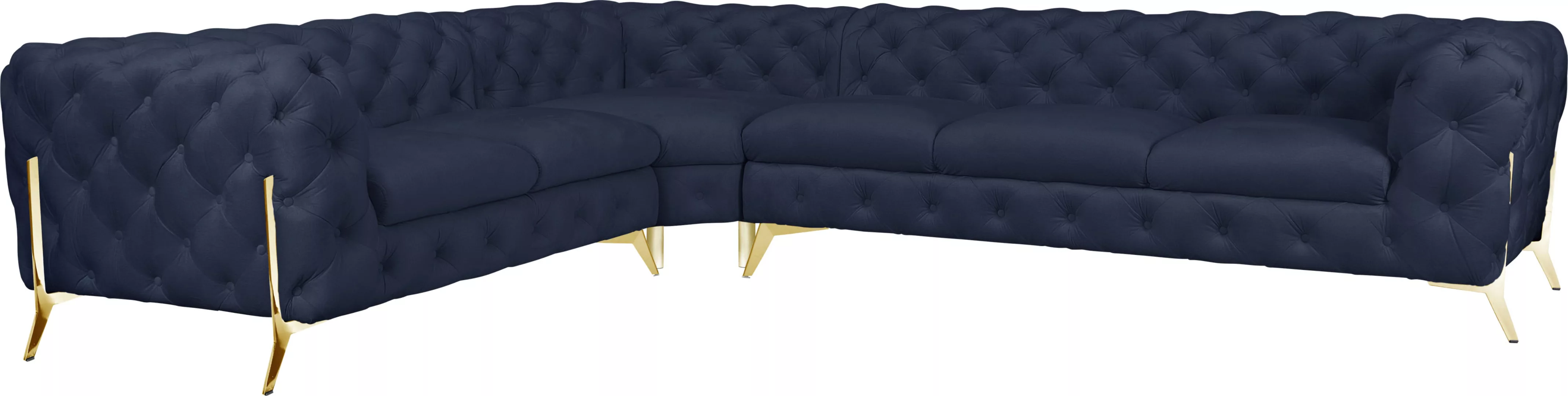 Leonique Chesterfield-Sofa »Amaury L-Form«, großes Ecksofa, Chesterfield-Op günstig online kaufen