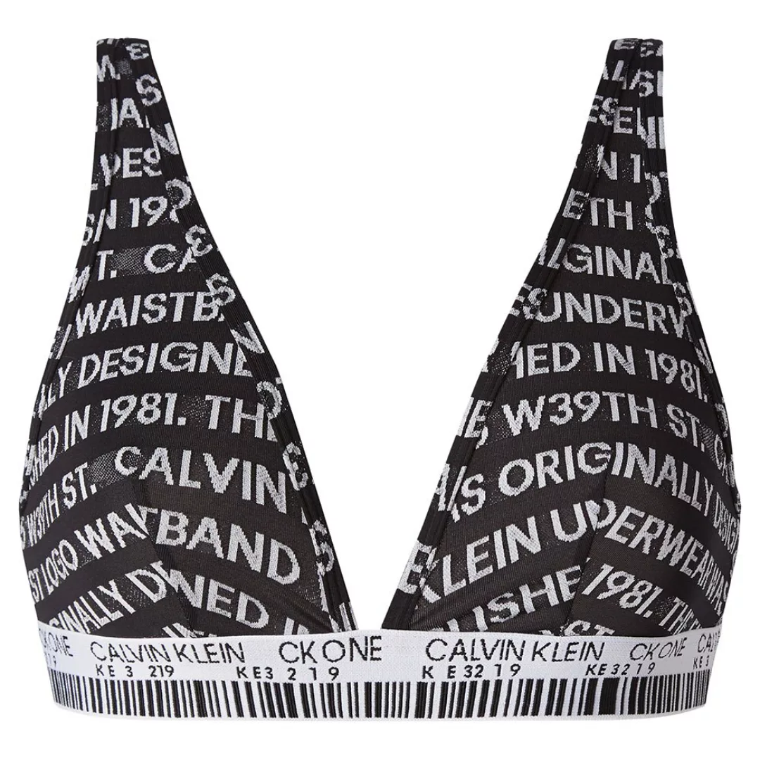 Calvin Klein Underwear Allover Print Unlined Bralette M Jacquard Logo / Bla günstig online kaufen
