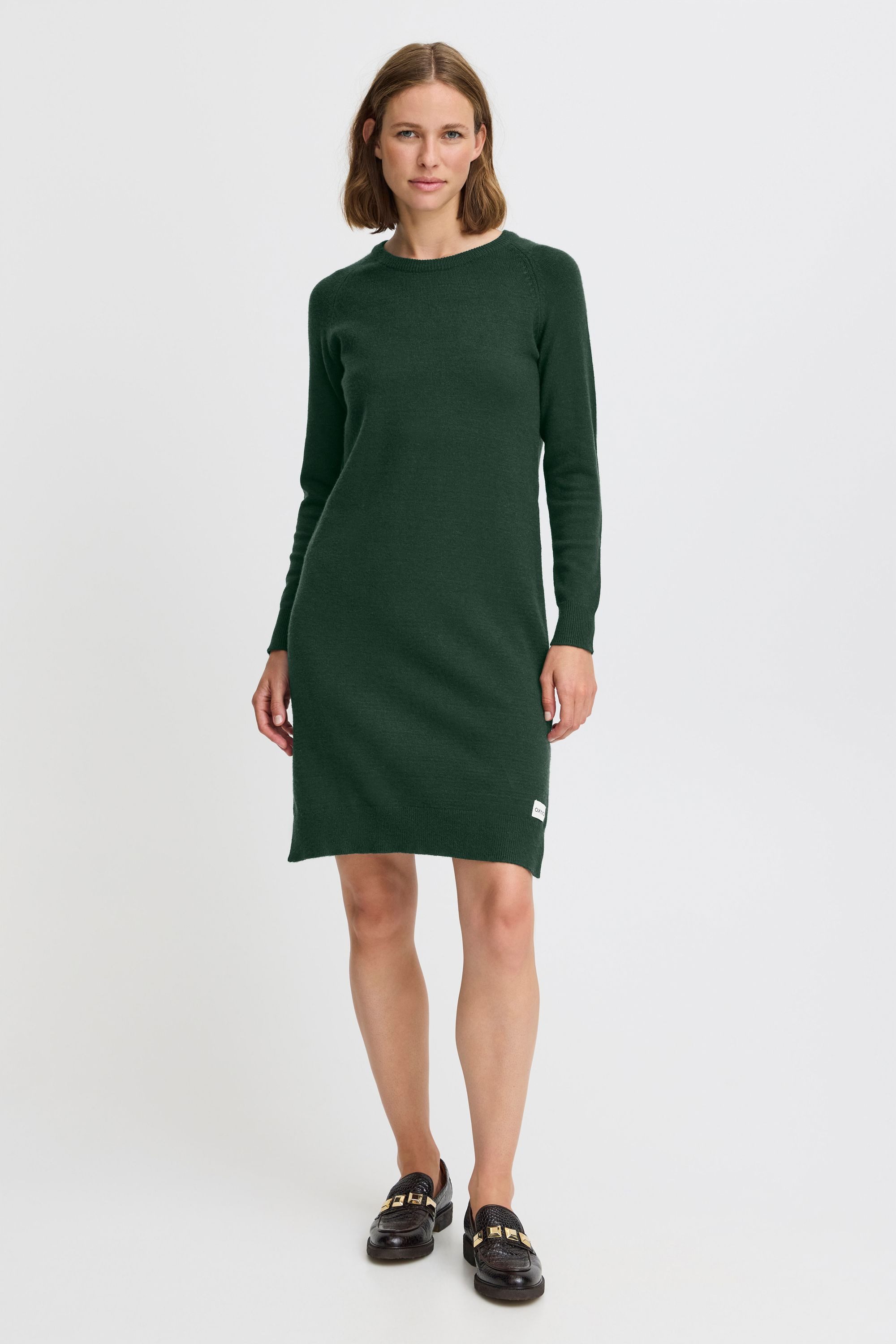OXMO Strickkleid OXMareen Feinstrickkleid mit Rundhalsausschnitt günstig online kaufen