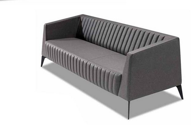 JVmoebel 3-Sitzer Sofa 3 Sitzer Polstersofa beige Leder Sitz Design Couch B günstig online kaufen