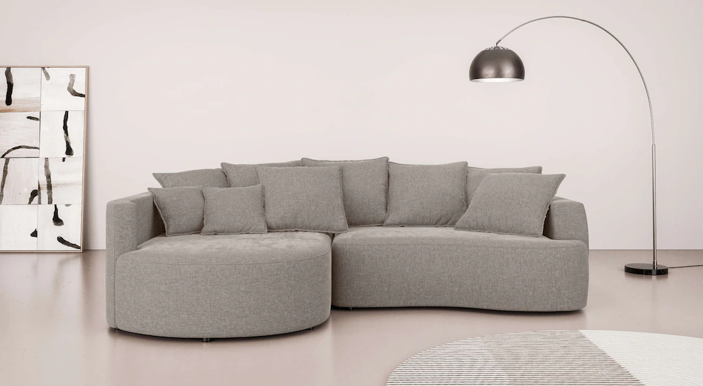 INOSIGN Ecksofa "Kahekili mit Bettfunktion und Bettkasten, B/H/T 255/90/181 günstig online kaufen