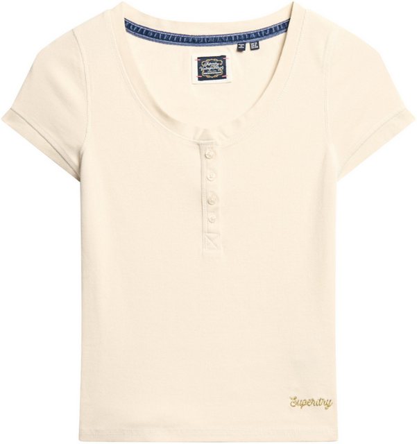 Superdry T-Shirt ESSENTIAL BUTTON DOWN SS TOP günstig online kaufen