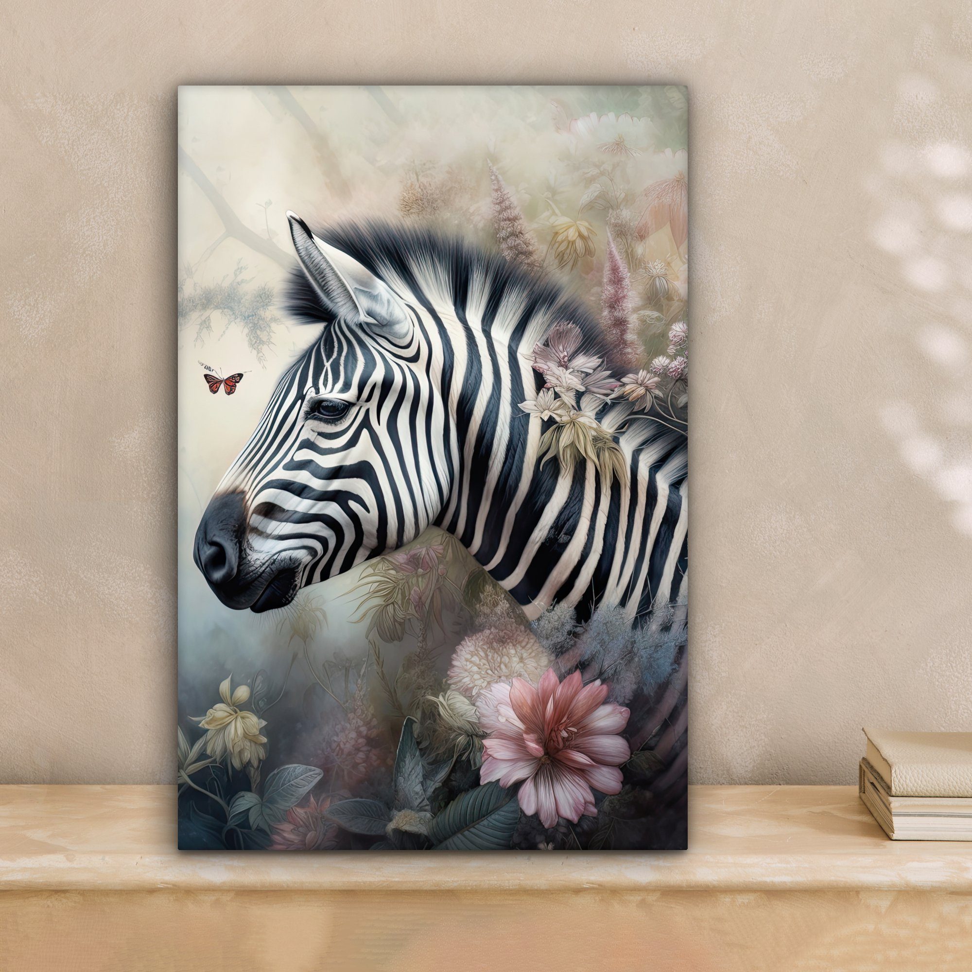 OneMillionCanvasses® Leinwandbild Zebra - Wilde Tiere günstig online kaufen