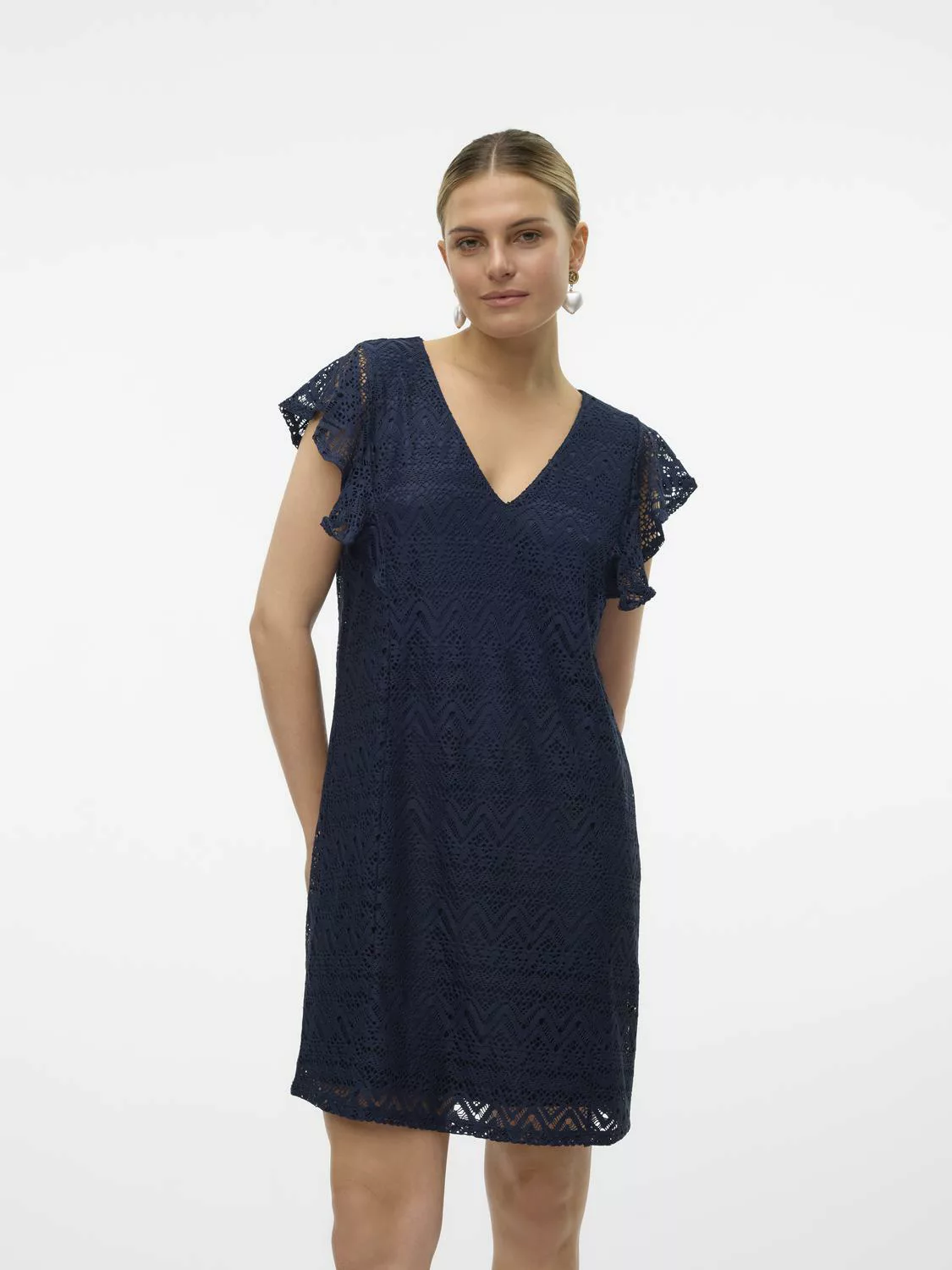 Vero Moda Minikleid "VMMAYA SHORT FRILL DRESS JRS SPE" günstig online kaufen