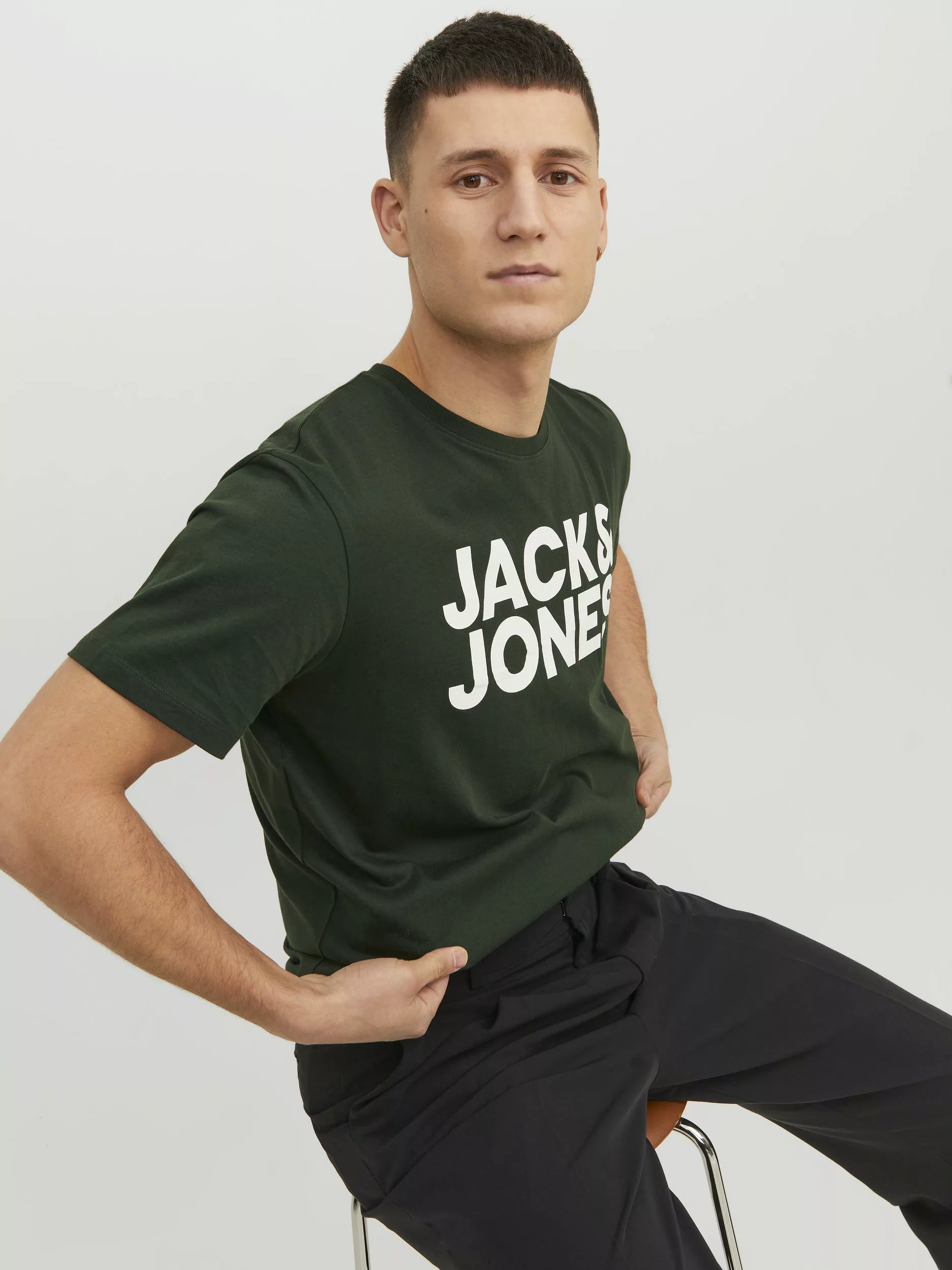 Jack & Jones Rundhalsshirt JJECORP LOGO TEE SS mit Logo Print günstig online kaufen