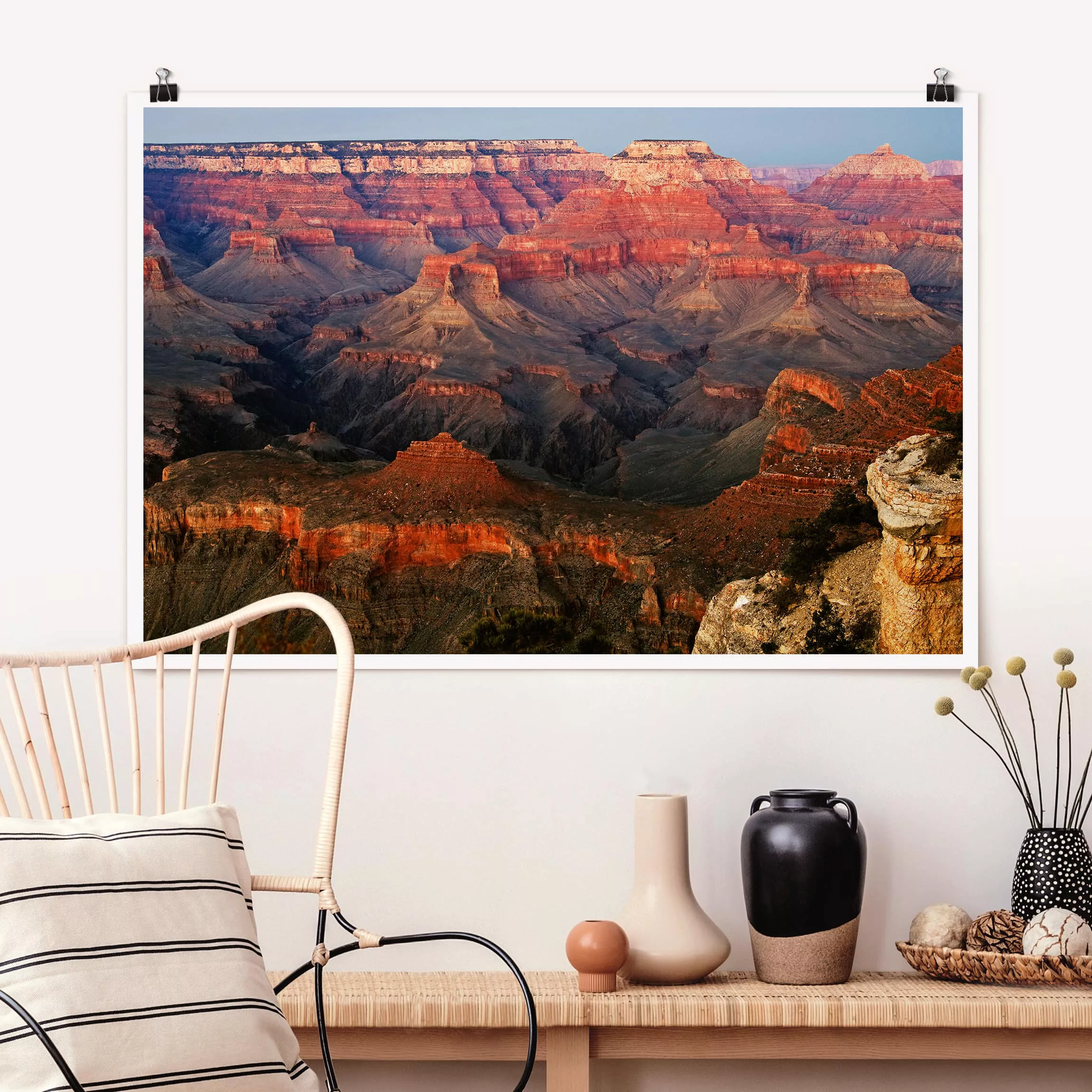Poster Natur & Landschaft - Querformat Grand Canyon nach dem Sonnenuntergan günstig online kaufen