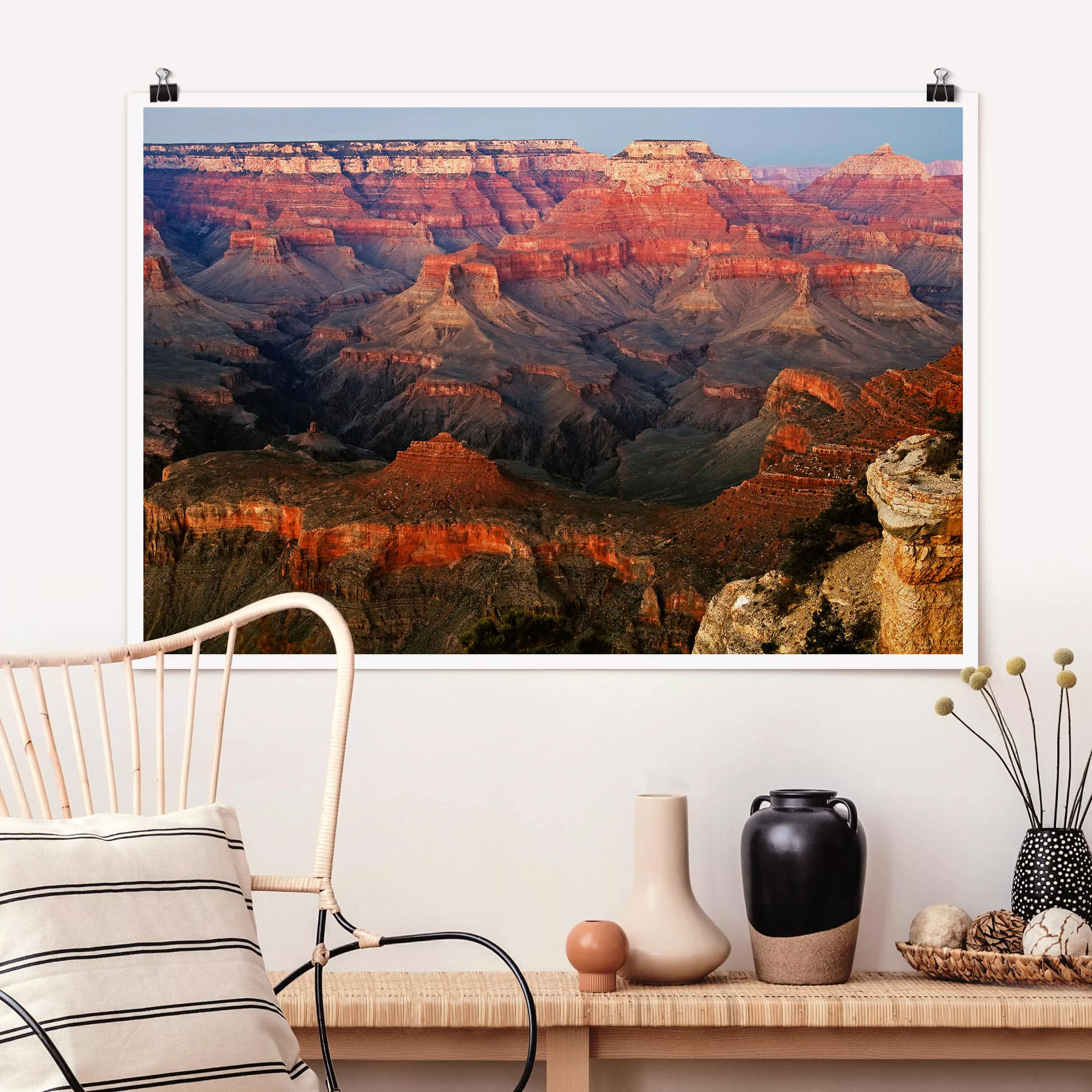 Poster - Querformat Grand Canyon nach dem Sonnenuntergang günstig online kaufen