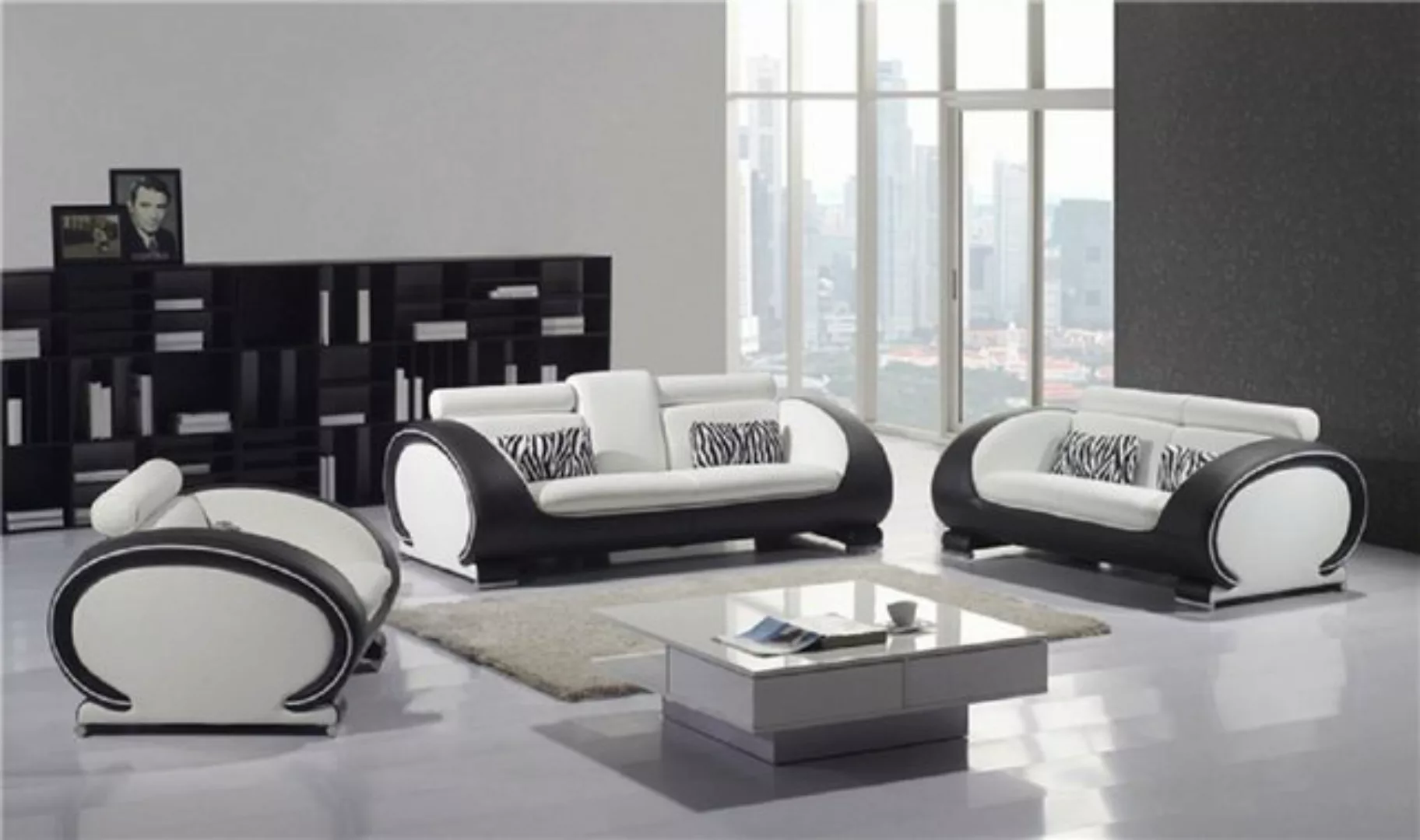 JVmoebel Sofa Sofas Moderne Couchen Polster Leder 311 Sitzer Sofagarnitur S günstig online kaufen